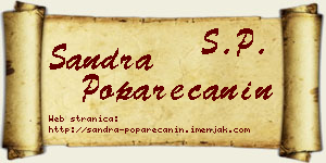 Sandra Poparečanin vizit kartica